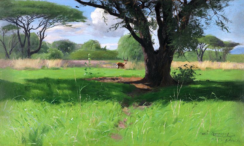 Savanne in Ostafrika, WILHELM KUHNERT, 1905 von Atelier Liesjes