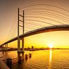 Rügenbrücke - Panorama au coucher du soleil sur Frank Herrmann