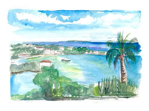 Cruz Bay US-Jungferninseln Meerblick-Szene auf Saint John