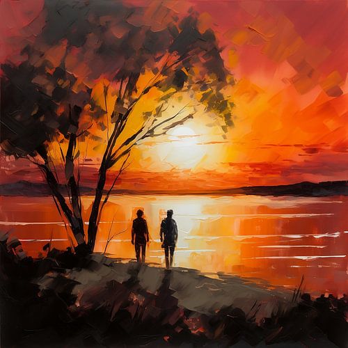 zonsondergang aan de kust