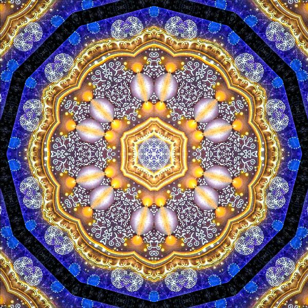 Mandala bleu royal par Nina IoKa
