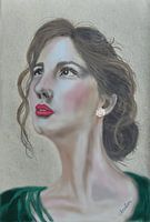 Pretty lady in green dress