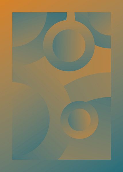 Psychedelic Abstract Circles - Warm Color V1 by Pim Haring