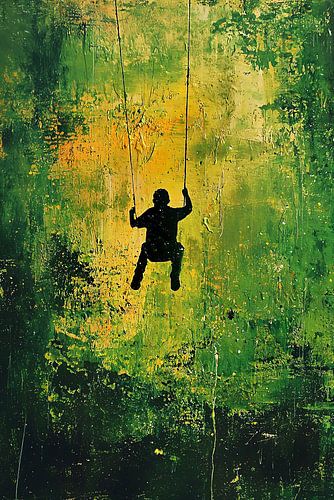 ein grünes Gemälde