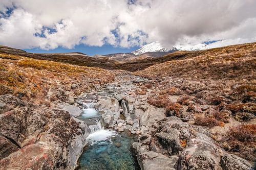 High mountains in Tongariro National Park, New Zealand