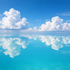 Himmelsspiegel am türkisnen Meer – Sky Mirror on Turquoise Waters von ButterflyPix