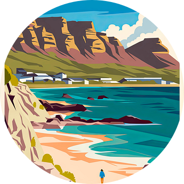 Kaapstad, Zuid-Afrika van Poster Art Shop