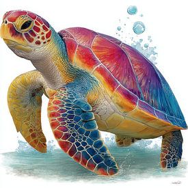Meeresschildkröte von Gelissen Artworks