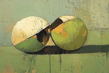 Grüne Kreise | Grünes und oranges Zusammenspiel