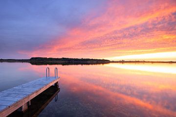 The sky is on fire bover the jetty- Veere, Zeeland by Sugar_bee_photography