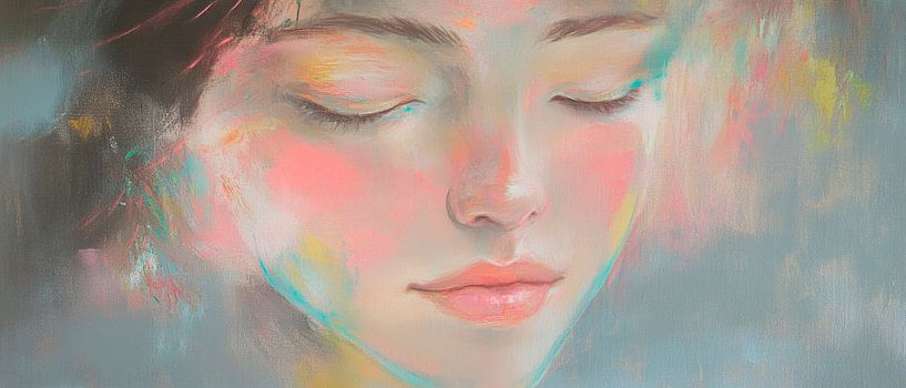 The gentle calm of a dreaming face by Poster Art Shop