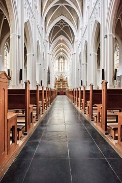 Interior Neo-Gothic Saint Joseph church, Tilburg by Tony Vingerhoets