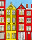 Amsterdam in geel en rood van Lily van Riemsdijk - Art Prints with Color thumbnail