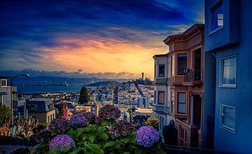 San Francisco sunset by Rolf Linnemeijer