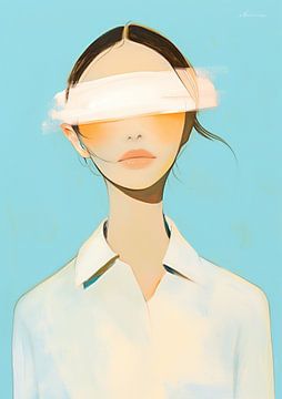 Vrouw portret | White Stroke Girl