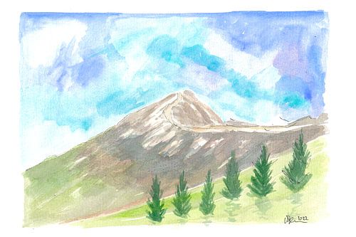 Croagh Patrick Montagne sacrée dans le comté de Mayo Irlande