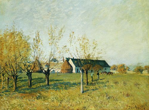 Alfred Sisley,De Trou d'Enfer boerderij, Herfstochtend