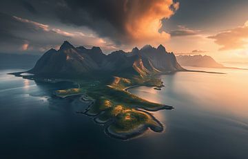 Herfstachtige magie aan de kust van Noorwegen van fernlichtsicht