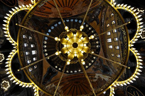 Blik omhoog in de Aya Sophia, Hagia Sophia