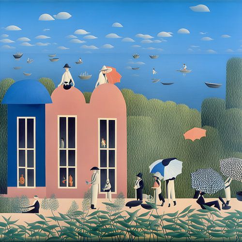 Een zonnige dag aan het meer