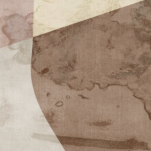 Wabi-sabi. Abstract shapes in brown, sand, grey and taupe