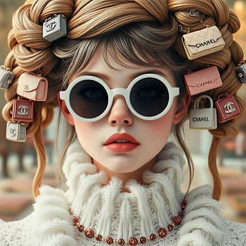 Un portrait de fille de la mode où se trouve mon sac Chanel.