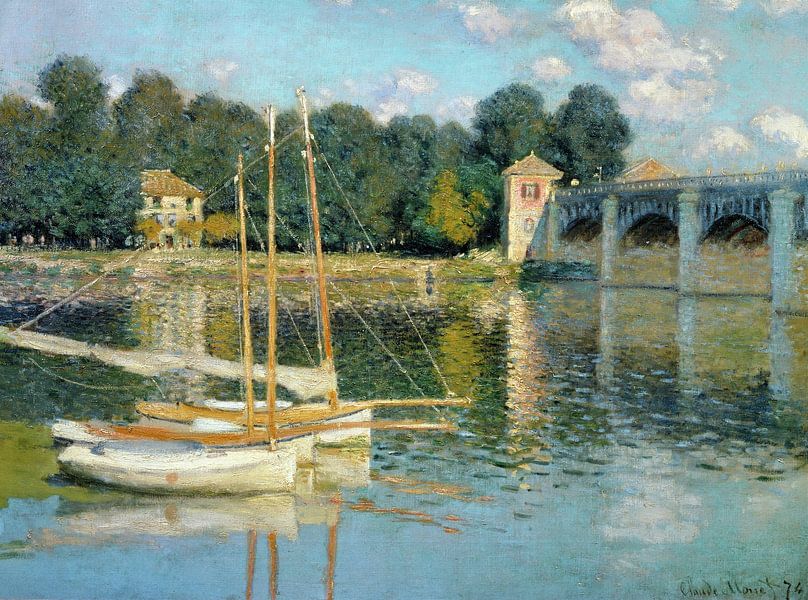 Claude Monet, Die Brücke von Argenteuil von finemasterpiece