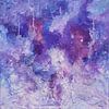 Abstract in Paars en Blauw van Maria Meester
