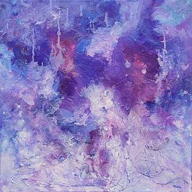 Abstrait en violet et bleu sur Maria Meester