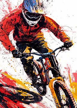 Biker Sport Illustration #Fahrrad von JBJart Justyna Jaszke