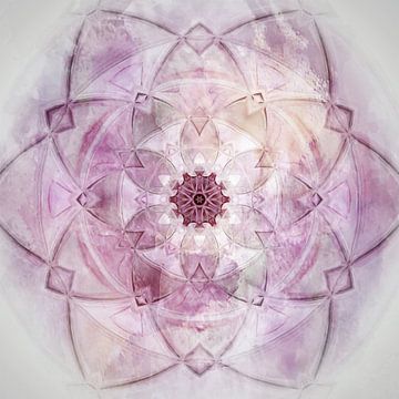 Mandala-ster in roze en roze