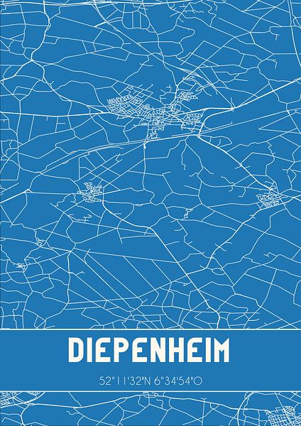 Blueprint | Map | Diepenheim (Overijssel) by Prints of Place