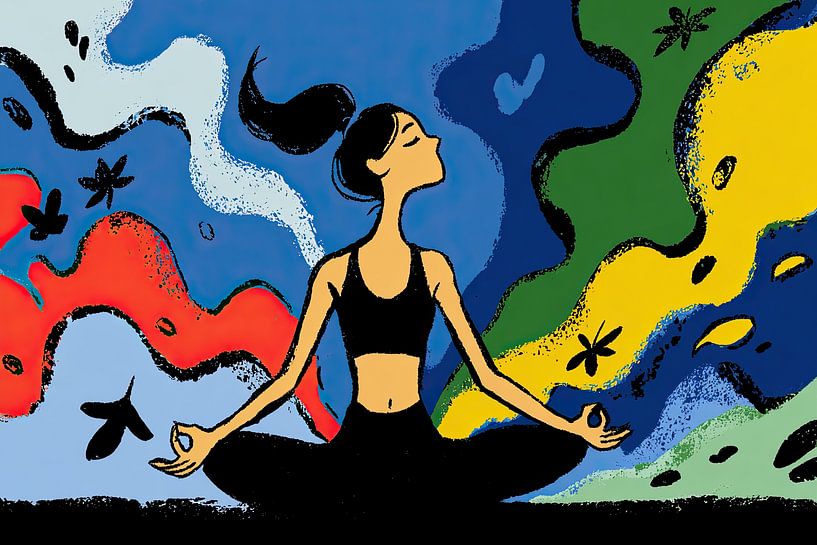 Frau Meditation | Meditative Reise durch Farbe von OMG Art