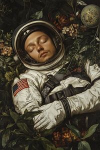 Schlafender Astronaut