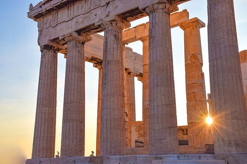 Een Stralende kijk op het Parthenon