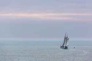 Sailing on the Wadden Sea by Jurjen Veerman