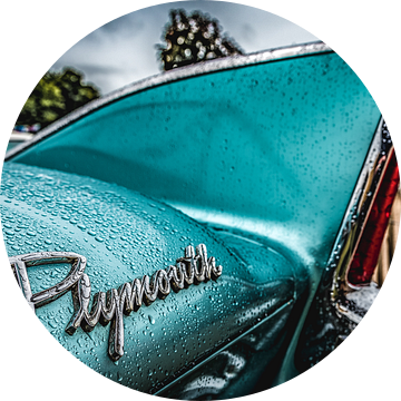 Plymouth vleugel in 50's mintgroen van autofotografie nederland
