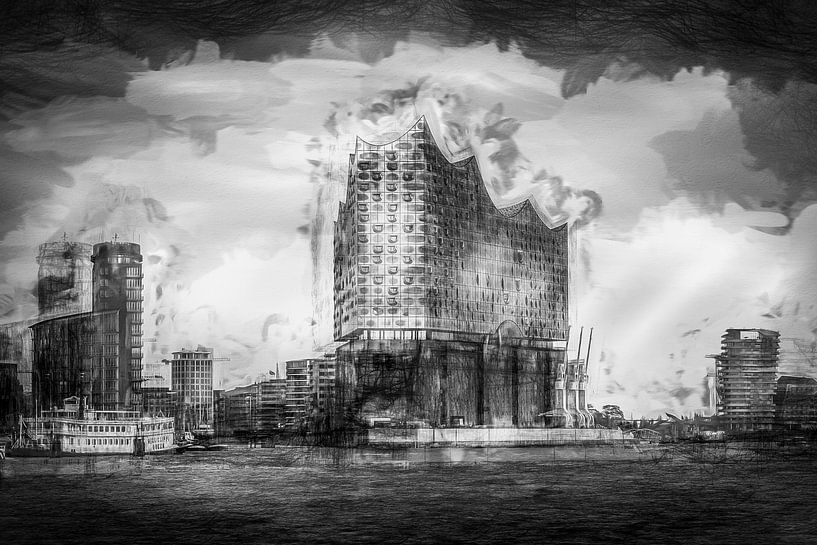 Elbphilharmonie - Sketch Version von ahafineartimages