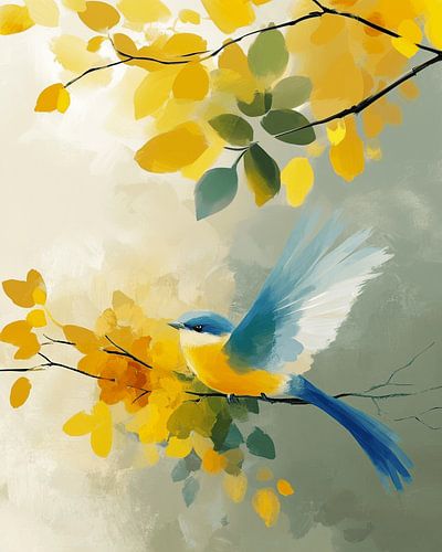 Blue tit in the tree