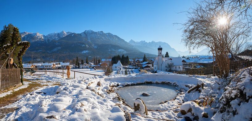 tourist resort Wallgau in winter by SusaZoom