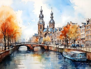 Croquis d'Amsterdam sur PixelPrestige