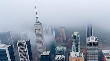 Wolkenkrabbers vanuit de lucht van Heike Hultsch