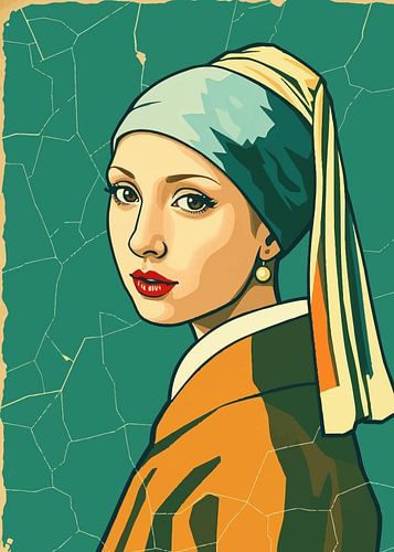 Meisje met de parel Illustratie