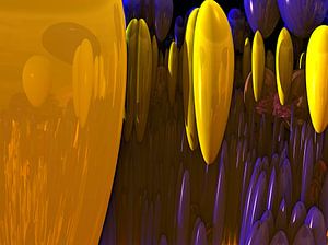 3d render illustration fractal fantasy balloons