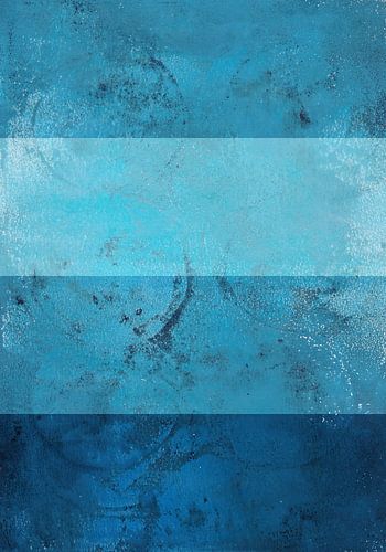 Zeegezicht in blauw. Abstracte minimalistische kunst.