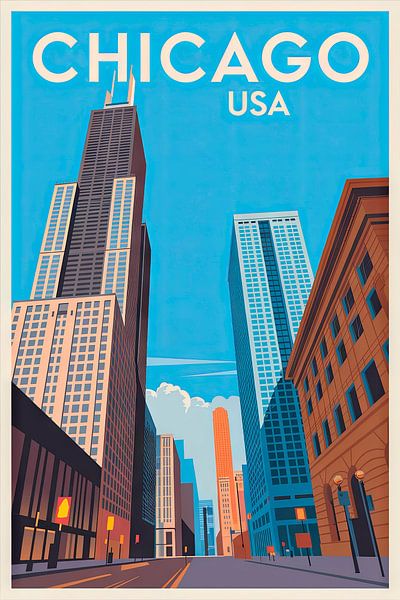 Chicago, USA by Poster Art Shop