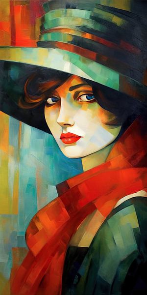 Lady with Hat 182.11 by Eye catching paintings