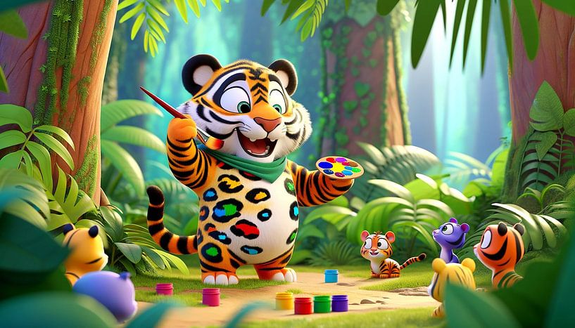 Dschungelatelier: Tiggers fröhliche Malstunde von artefacti