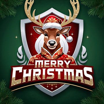Merry Christmas Rentier von Liona Toussaint