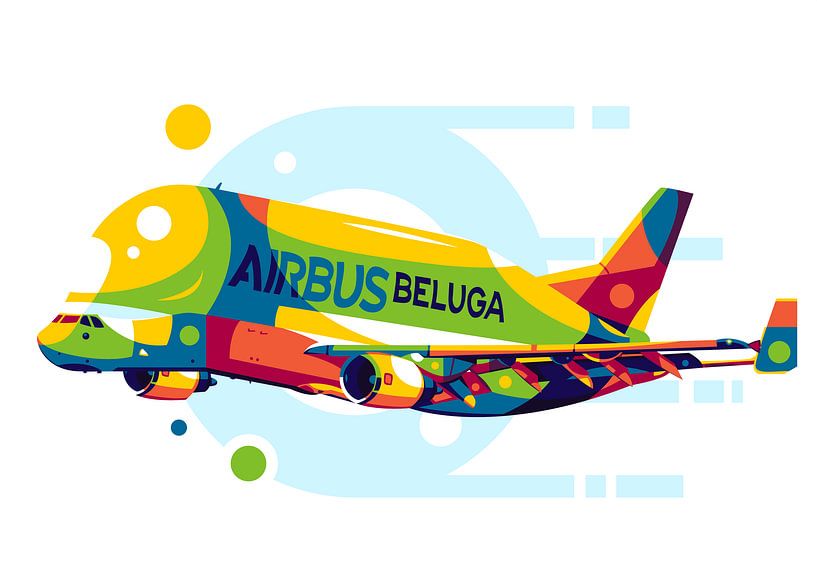 Airbus Beluga in Pop Art by Lintang Wicaksono